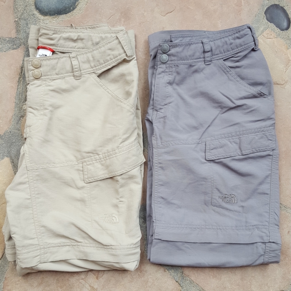 Two Pairs North Face Convertible Pants 4/6
